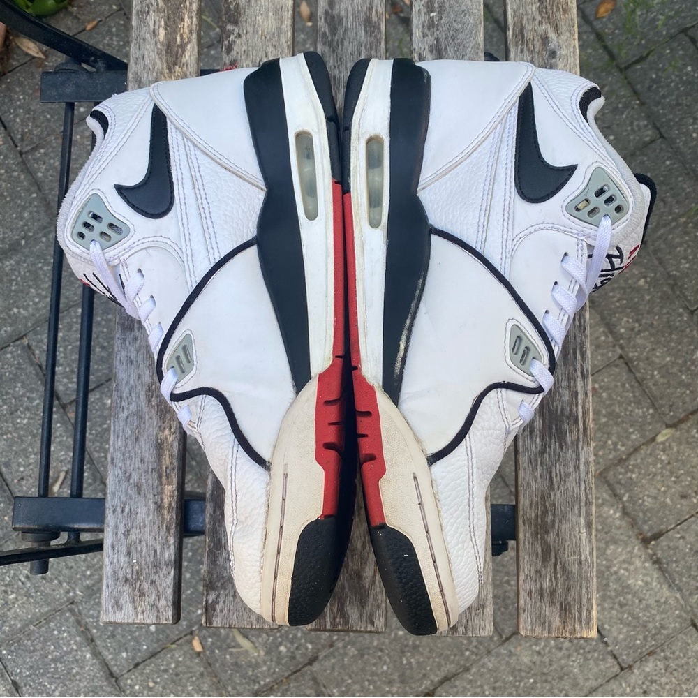 Nike Air Flight 89 'White Black' Sneakers Men's Size 9 Basketball DB5918-100 - Picture 9 of 15
